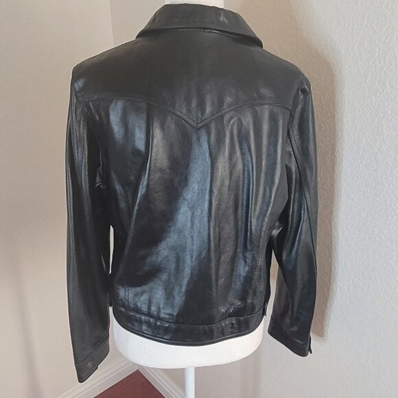 Finity Midnight Leather Jacket - Picture 2 of 12